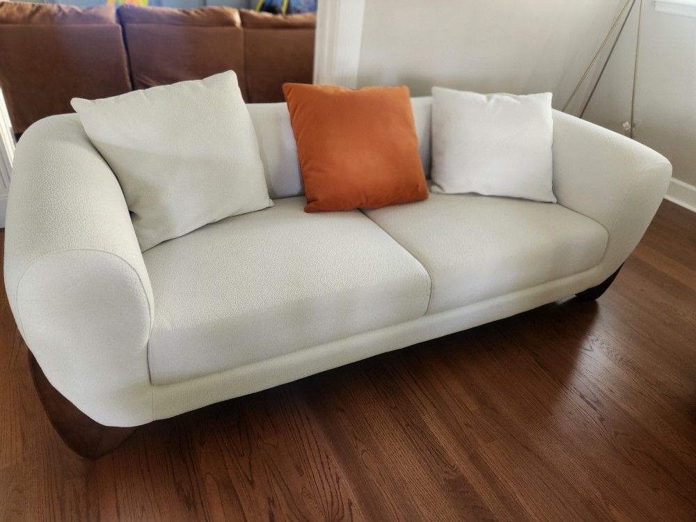 Beige Sofa With Pillows - From Wayfair