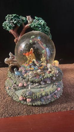 Vintage Disney Bambi musical glitter globe