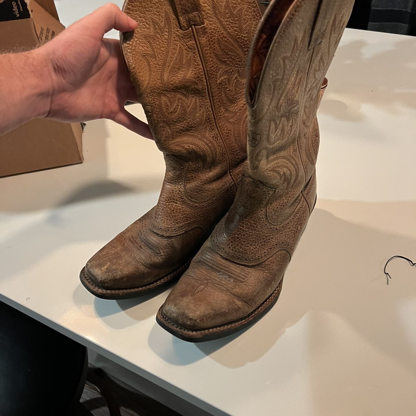 Ariat Boots 9D Legend Performance Brogue Saddle Vamp Cowboy Western