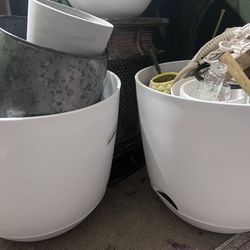 Assorted Indoor Plant Pots & Misc