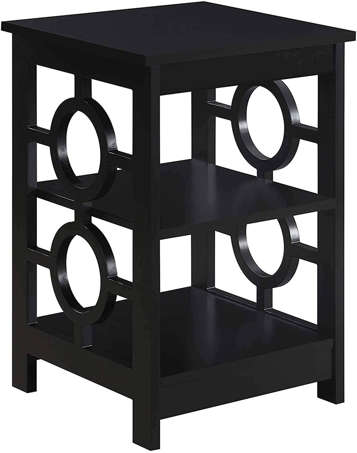 Contemporary Design Ring End Table, Black