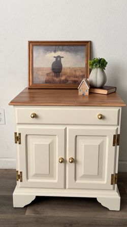 Newly Refinished Solid Wood Nightstand / Accent Cabinet