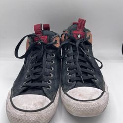 EUC Converse Chuck Taylor All Star High Street Hi Black - 166077C - Size MENS 8