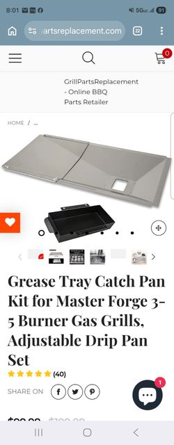 Bbq Grease Tray Catch Pan Kit