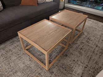 West Elm Lucetta Bunching Tables Set of 2  in marble