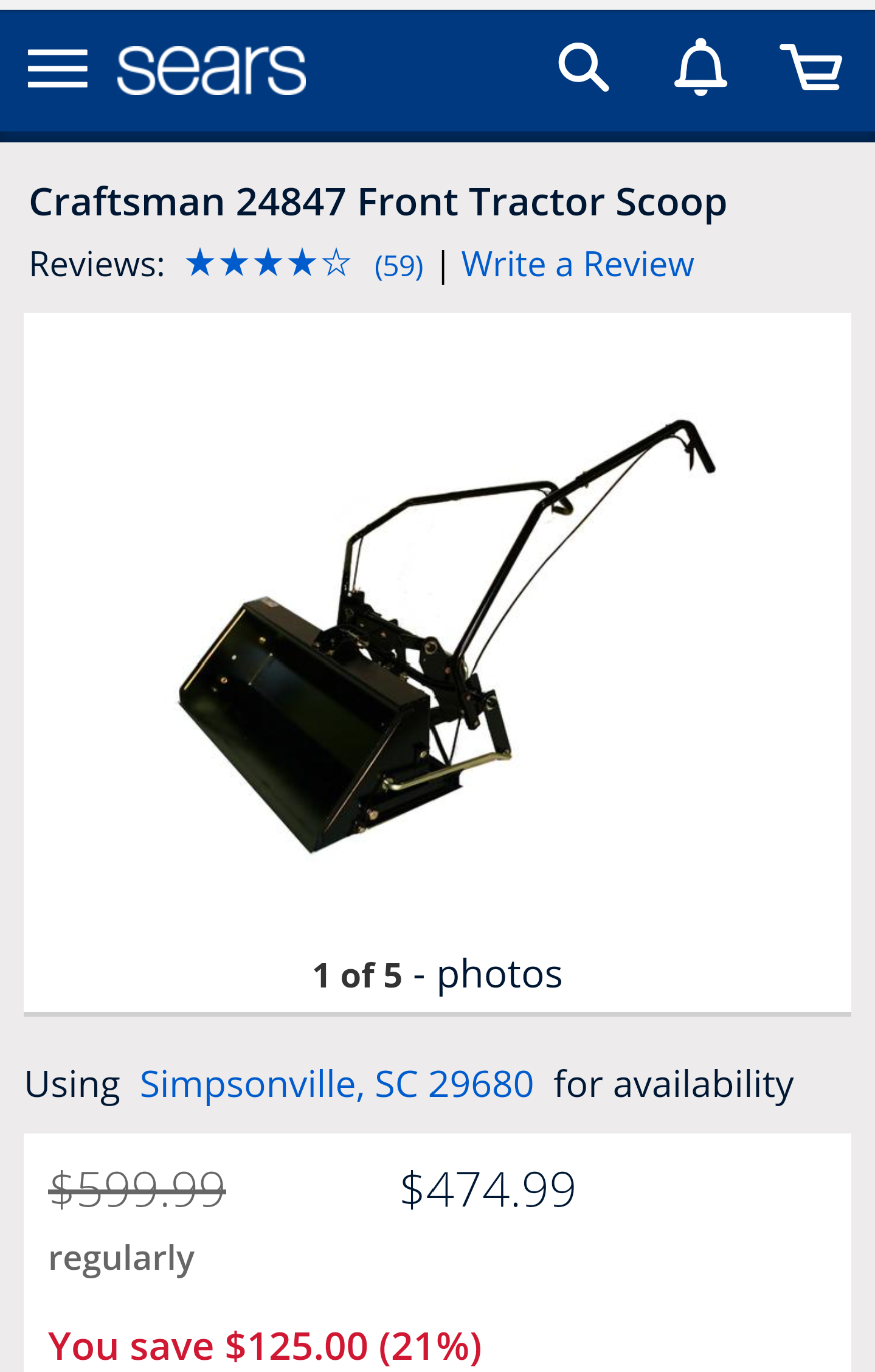Craftsman front tractor scoop for Sale in Simpsonville, SC OfferUp