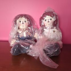 Home Made Raggedy Ann And Andy Dolls