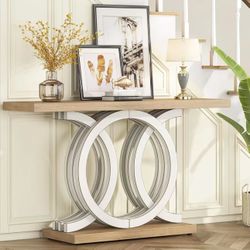 JW0592 new in box  Farmhouse Console Table, 55" Hallway Sofa Table With Geometric Base