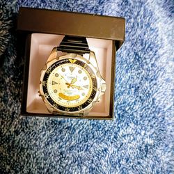 Vintage "Casio" Mens 388 AD-520 " Arnie Smile" Analog Quartz Diving Watch