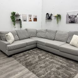 Grey Sectional Couch - Free Delivery 