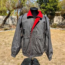 VTG 1990's Pierre Balmain Korean Zip-Up Med Windbreaker Bomber Coat Jacket EUC