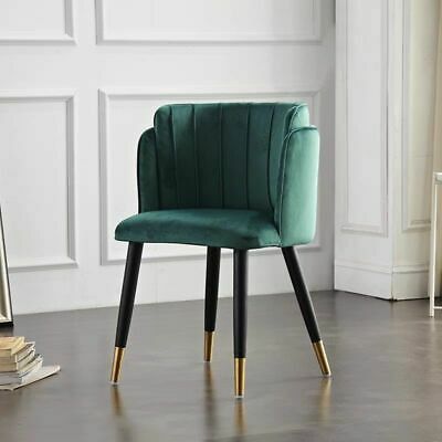 Iron Metal Velvet Dining Chair