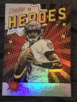 2020 Panini Prestige Heroes Lamar Jackson HE-LJ Foil Baltimore Ravens