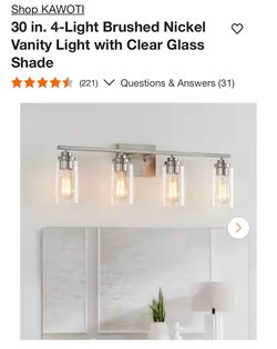 Kawoti 30in. 4-Light Vanity Light