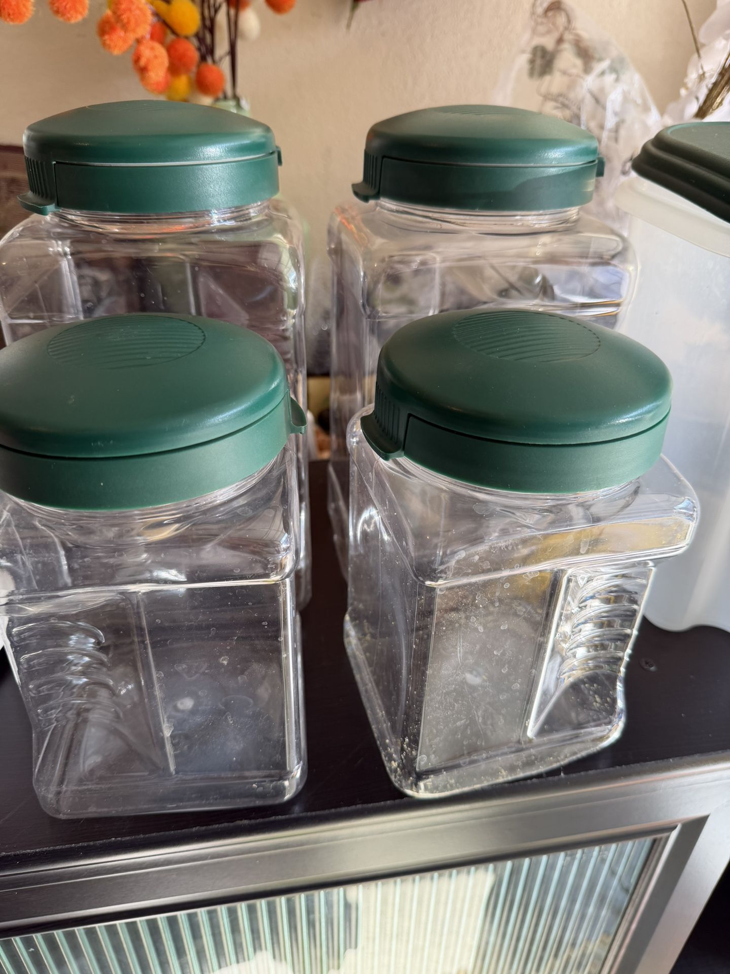 Clear Plastic Storage Canisters