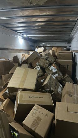 Boxes of phone accessories!