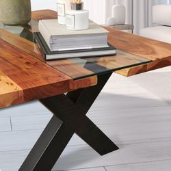 16 Inch Coffee Table Legs X-Shape Bench Legs Metal Table Legs Desk Legs DIY Furniture Legs, Set of 2, Black