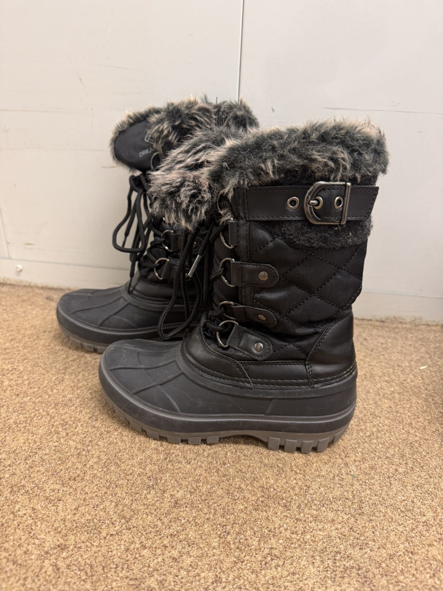 Little Kid Size 13 - Girls Mid-Calf Winter Boots Water-Resistant