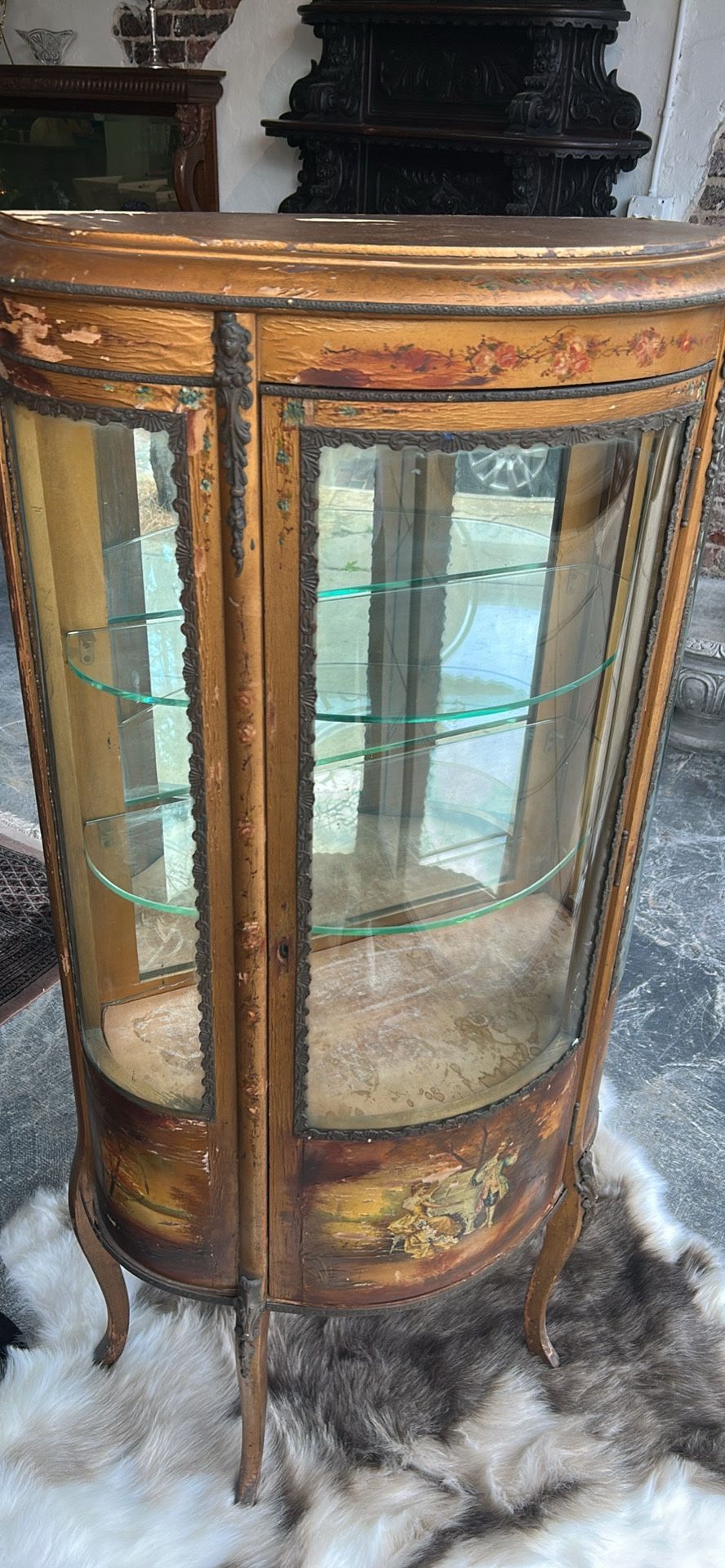 Stunning antique French display case