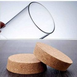 NEW! 2Pcs Set Empty Clear Glass Vial w/ Cork Stopper 2.5"x4.0" & 2"x4" (I have 2 of these sets)