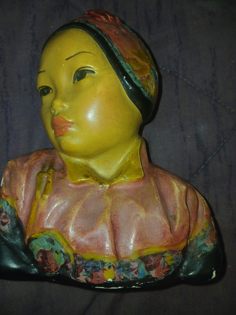 Very Rare Esther Hunt Chalkware Bust ANTIQUE SALE ITEM OF THE WEEK!