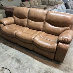 Leather Reclining Couch Set (WE DELIVER)