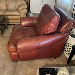 Red Leather Chair Large