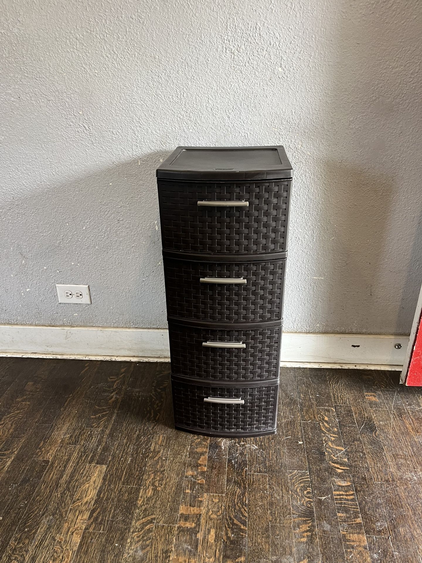 Sterilite 4 Drawer Weave Tower Plastic, Espresso