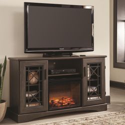 📺 BRAND NEW 60” TV Stand W/ Fireplace! 🔥 Fully Assembled! $50 Down Takes It Home Today!