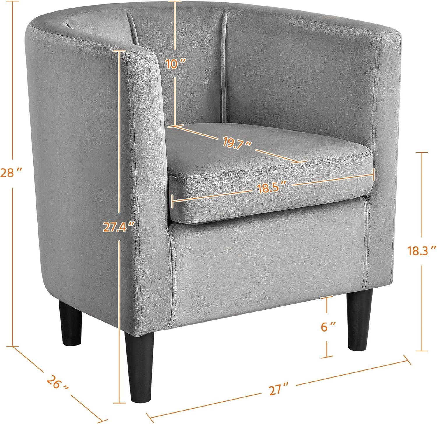Accent Chair, Modern Velvet Armchairs, Set of 2