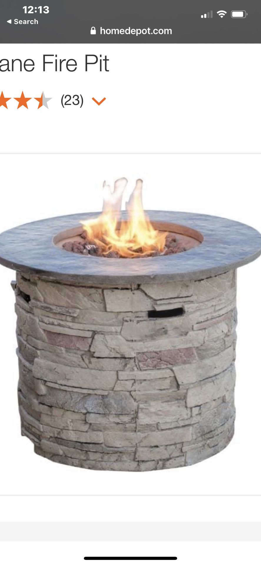 Gas Fire Pit   Used Lightly 
