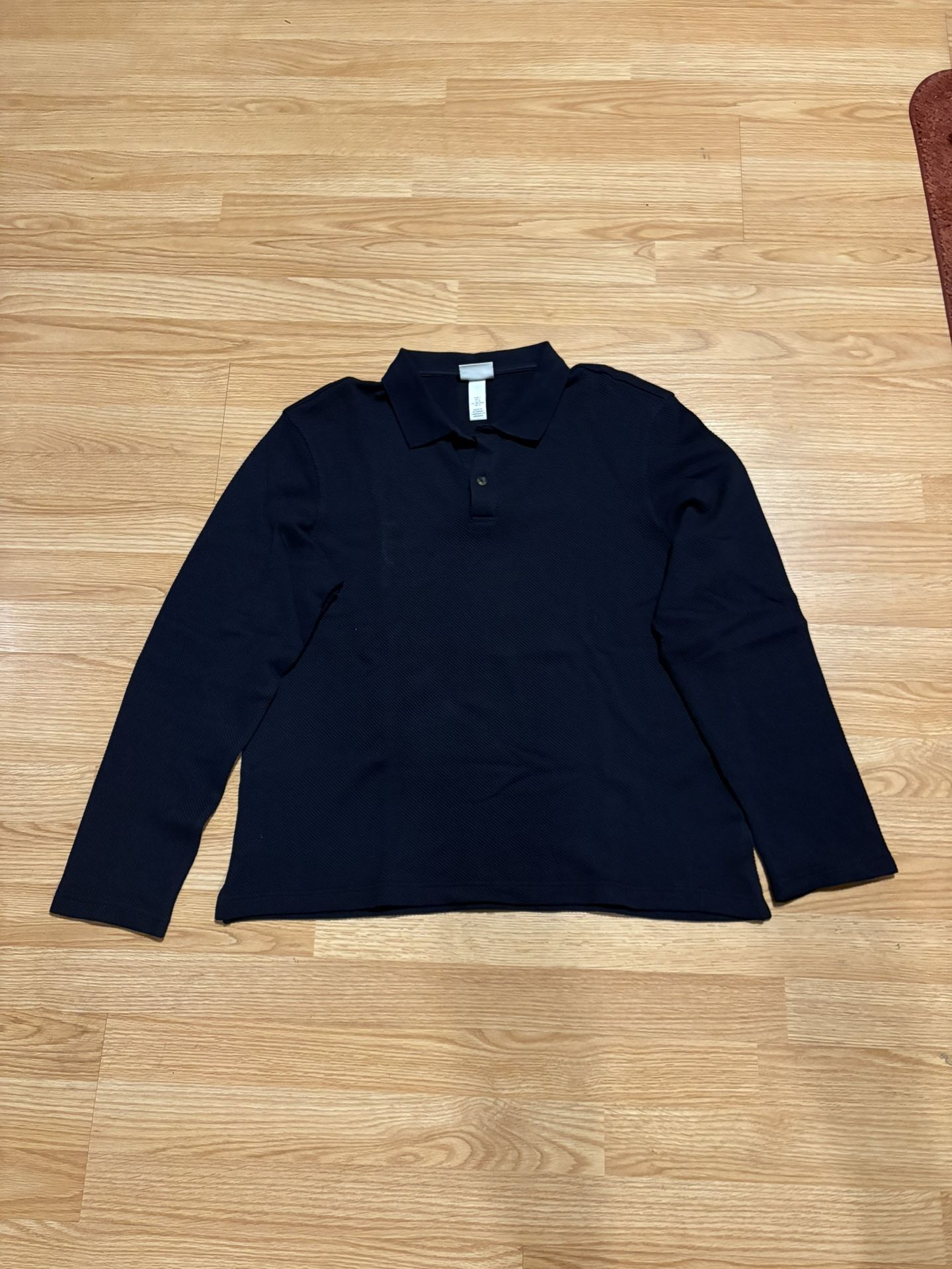 Long Sleeved Knitted Boxy Polo 