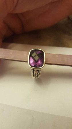 amethyst and gold ring