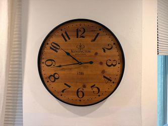 🚨 MOVING SALE 🚨 Kensington Station Large Wooden Wall Clock