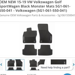 MK7 OEM Volkswagen All Weather Floor Mats