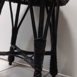 CUTE BLACK WICKER STOOL $10.
