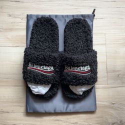 Black Balenciaga Slides 