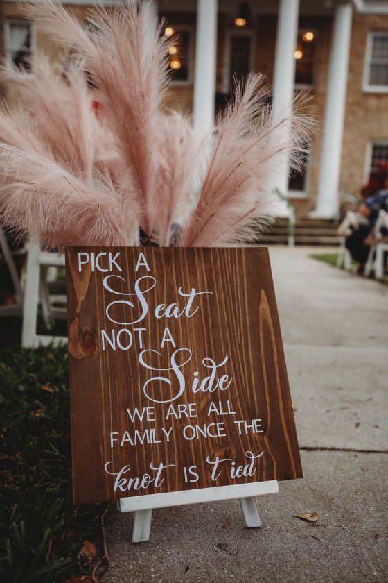 Set of 4 Wooden Wedding Signs 
