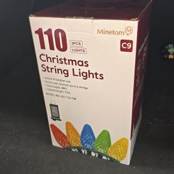 2 Boxes Christmas String Lights - C9 2 Pack, 110 LED Warm White, Outdoor/Indoor