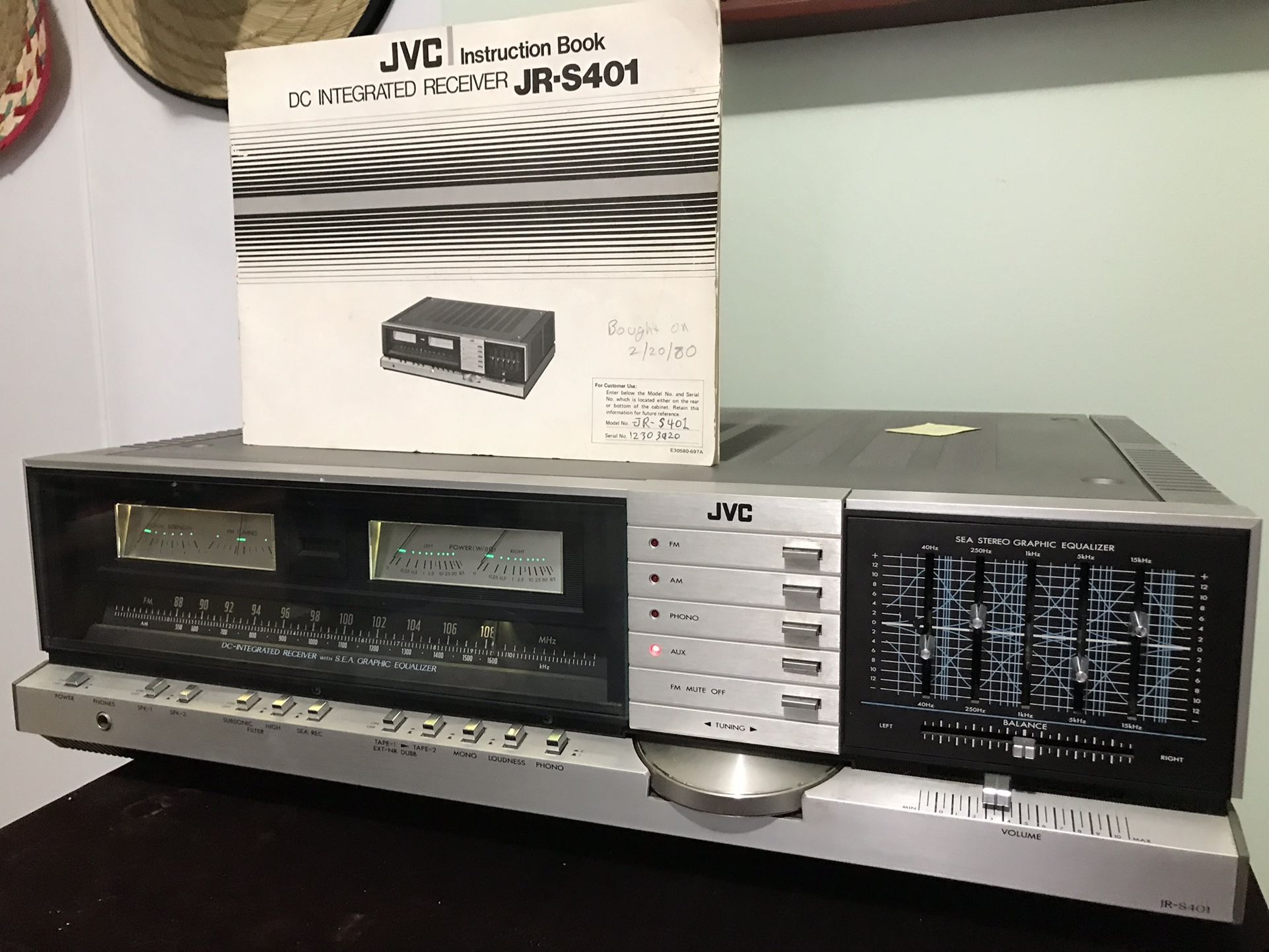 JVC JR-S401 Receiver W/ Equalizer