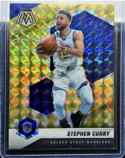 2020-21 Mosaic Stephen Curry Reactive Yellow Prizm Golden State Warriors