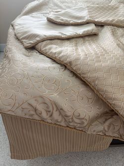 Waterford reversible comforter with shams and bed skirt