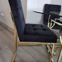 BLACK & GOLD dining Chairs