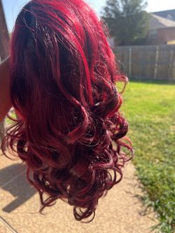 Wig red tones