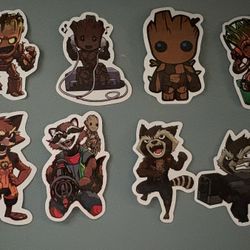 Rocket And Groot Sticker Set  Guardians Of The Galaxy 
