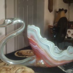 Vintage Glass Swan
