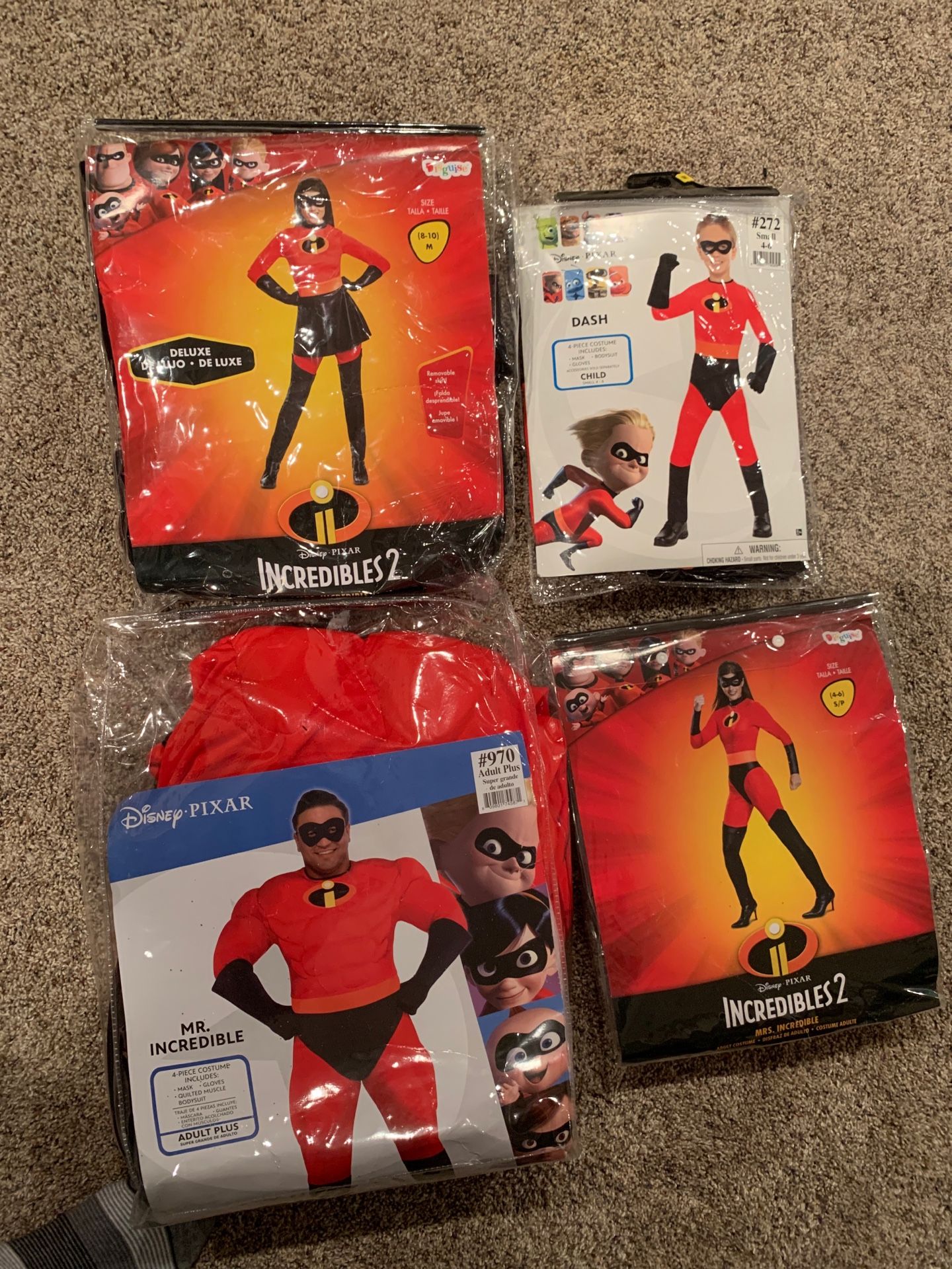 Disney Pixar The Incredibles costumes Mr. Mrs. Dash