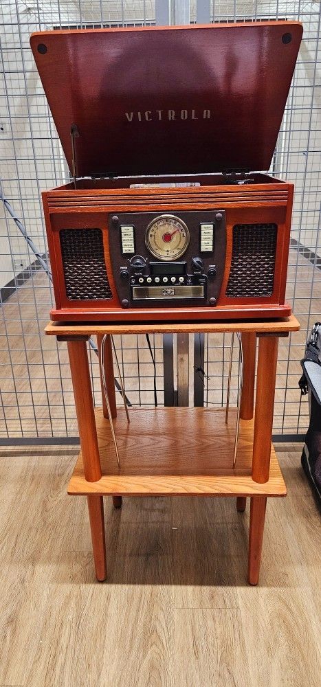 6 in 1 Victrola Record Player With Stand