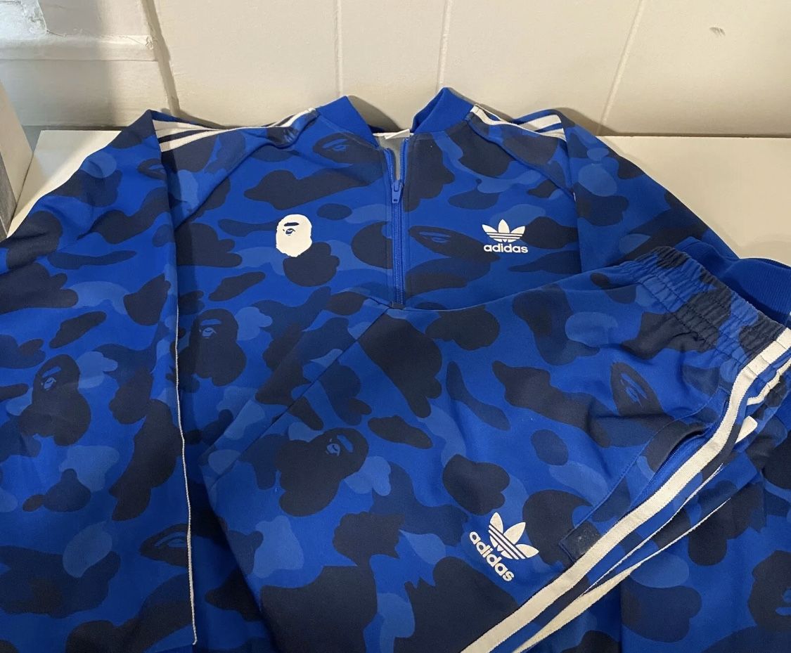 Bape Adidas Tracksuit (top & bottom) 100% Authentic