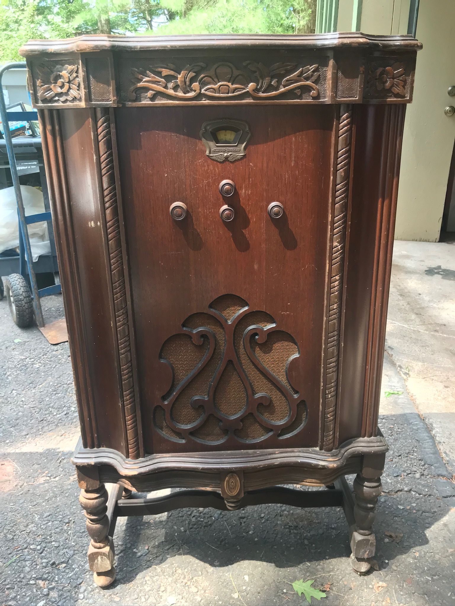 Antique Vintage Radio Cabinet